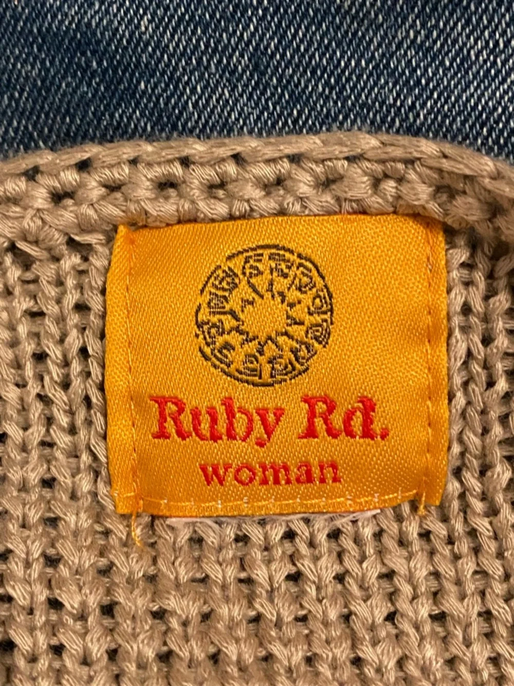 Ruby Rd. Taupe Knit Ruffle-Trim Open Cardigan - Picture 5 of 7